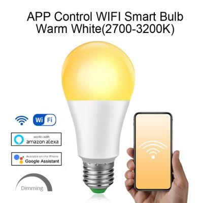 【✱2023 HOT✱】 lan84 หลอดไฟ E27 Rgb 15W 85-265V โคมไฟ Led บลูทูธควบคุมผ่านแอป Wifi หลอดไฟอัจฉริยะ10W Lampu Penerangan Rumah ควบคุมด้วยรีโมทคอนโทรล Ir Rgbw Rgbww