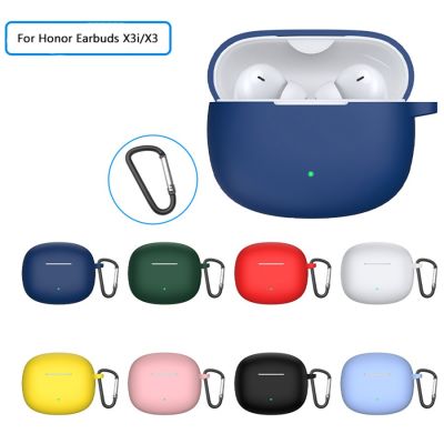 Soft Silicone Cover For Huawei Honor Choice Earbuds X3i X3 Lite Case With Hook Antifall Protective Sleeve Accessories Wireless Earbuds Accessories