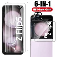 Hydrogel Film for Samsung Galaxy Z Flip 5 Inner Screen Protector Camera Lens&amp;Outer Display Screen Tempered Glass for Z Flip5 5G Screen Protectors