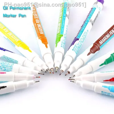 0.5 Mm 12 Colors Marker Pen Extra Fine Alcohol Base Ink Permanent Mark On Film/wood/cloth/metal/glass