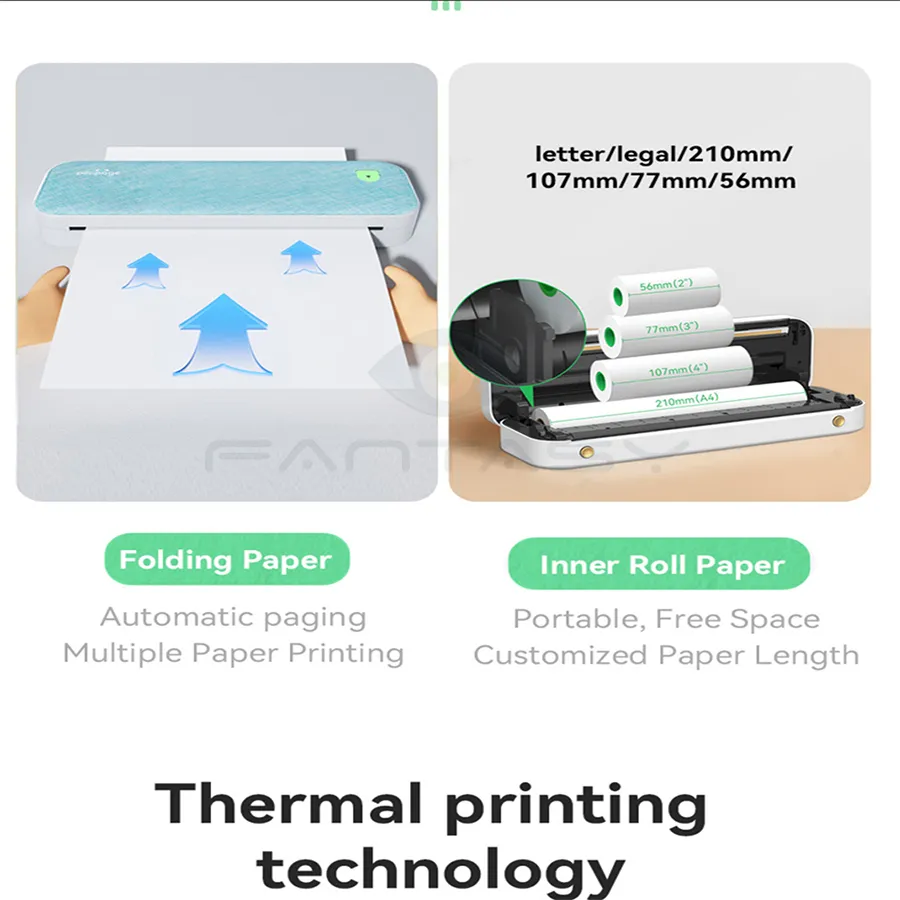 PeriPage+Mini+A4+Paper+Printer+Inkless+Thermal+Printer+Photo+Printer+Wireless+BT  for sale online