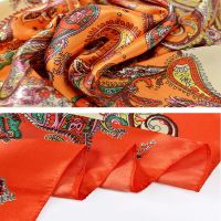 AibinsSquare Silk Scarves oulard 90*90cm Satin Hair Head Hijab Scarf Ladies Shawl Muffler 90CM WJ1002