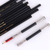 ที่ต่อดินสอ ที่ต่อดินสอด้ามสีดำ ด้ามต่อดินสอ มือจับต่อขยายดินสอ ด้ามต่อดินสอ 2ด้าน จับถนัดมือ ต่อด้าม
