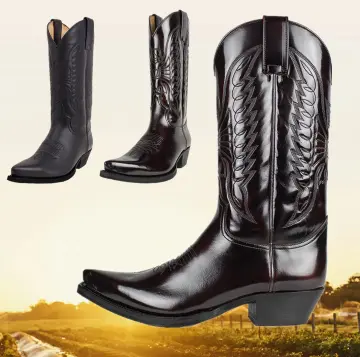 All leather hot sale cowboy boots