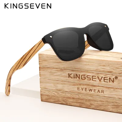 KINGSEVEN Gray Polarized Lens New Ze Wood Sunglasses Women Men Luxury nd Vintage Wooden Sun Glasses Retro Eyewear