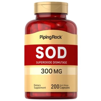 Piping Rock SOD Superoxide Dismutase 2400 Units 300 mg 200 Quick Release