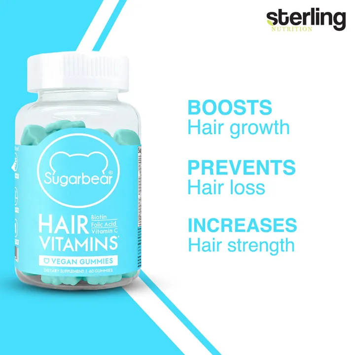 SUGARBEAR HAIR ! EXCLUSIVE SINGAPORE DISTRIBUTOR ! STERLING NUTRITION ! - Hair  Vitamins 60 Gummies - Sugar Bear Hair Made in USA - With Free Gift | Lazada  Singapore