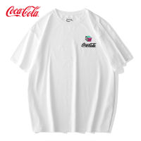 【New】Coca-Cola เสื้อยืดแขนสั้นผ้าฝ้ายหลวมฤดูร้อนคู่รักครึ่งแขนกีฬาด้านบน