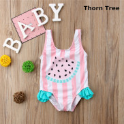 New Toddler Baby Girl Stripe Swimsuit Swimwear One