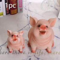 Kids Home Decor Storage Toy Pig Shape Cute Resin Desktop Gifts Free Standing Piggy Bank