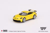 พรีเซพเทมเบอร์มินิ Gt 1:64 911 (992) GT3แข่งรถโมเดล Diecast สีเหลือง