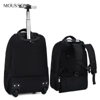 MOUSSON New Large Capacity Trolley Bag Can Be Set Up Trolley Backpack Business Travel Bag Multi-Purpose Wheeled Computer Bag