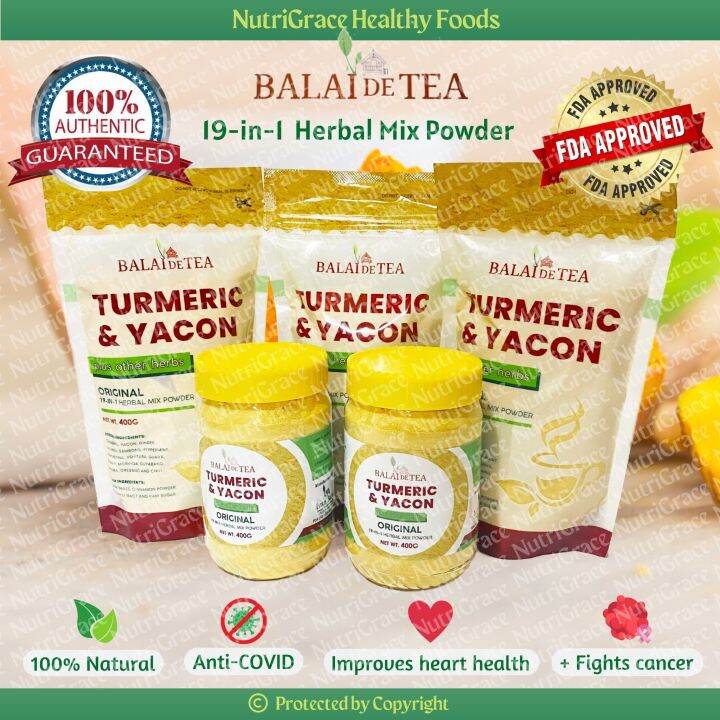 Balai de Tea 19in1 Turmeric & Yacon Herbal Mix Powder Original Plus