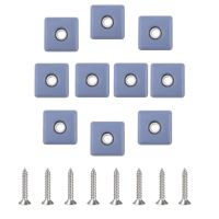 ♙❧☸ 16pcs Furniture Sliders 40mm Furniture Leg Protectors with Screws Square Chair Leg Protectors Furniture Glide Pads