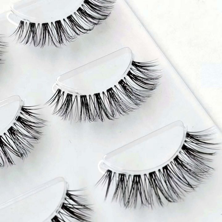 new-wholesale-mink-eyelashes-3pairs-lashes-invisible-band-3d-mink-lashes-reusable-natural-false-eyelashes-makeup-in-bulk-hot