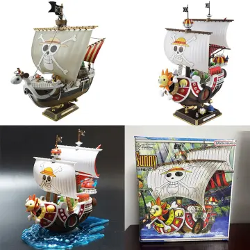 Bandai One Piece Thousand Sunny Going Merry Boat PVC Action Figure Pirate  Model Ship Toy Assemble Collection Doll Gift For Kids