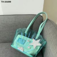 Star shell bag transparent pvc shoulder handbag high-value girls cute niche design shoulder handbag