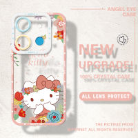 เคสสำหรับ Tecno Spark 10 Pro Spark Go 2023 Pop 7 Pro Pova 4 Spark เคส8C กันกระแทกแบบดั้งเดิมลายการ์ตูน Hello Kitty ปลอกอ่อนเคสโทรศัพท์คริสตัลคลุมทั้งหมดเคสมือถือใสป้องกันกล้อง