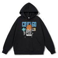 Chicago Basketball Team 76 Street Hoodie Men Cotton Fashion Clothing Loose Warm Thicken Sweatshirts High Quality Hooded Size XS-4XL