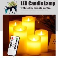 LED Remote Control Flameless Candle Lamp Simulated Flame Candle Light for Christmas Wedding Party Home Decoration