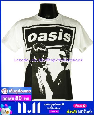 เสื้อวง OASIS โอเอซิส ไซส์ยุโรป เสื้อยืดสีขาว วงดนตรีร็อค เสื้อร็อค  OAS8036 ส่งจากไทย