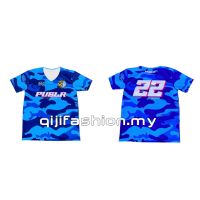 JERSEY Summer PUBLR 2023 BLUE CAMO Polo Shirt Big Size XS-6XL