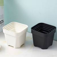 1pcs 2 Colors Thicken Flower Pots Planters Pot Trays Plastic Pots Creative Small Square Pots for Succulent plants accessories Bag Accessories