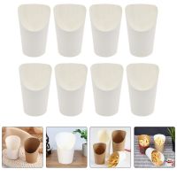 50Pcs Disposable Kraft Paper Cup French Fries Cup Takeaway Kraft Paper Cup