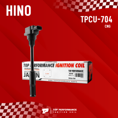 TOP PERFORMANCE ( ประกัน 3 เดือน ) คอยล์จุดระเบิด HINO 360 แรง FG1J / FM2P NGV CNG ตรงรุ่น - TPCU-704 - MADE IN JAPAN - คอยล์หัวเทียน คอยล์ไฟ ฮีโน่ รถบรรทุก 6ล้อ 10ล้อ สิบล้อ หกล้อ 19500-E0050 / 19500-E0053