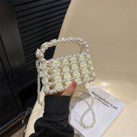 [COD] Literary and artistic beaded decorative wrist bag 2023 new all-match personality creative flower shoulder cross-body