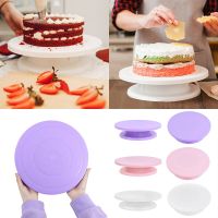 28cm Cake Turntable Pastry Rotary Table Revolving Platform Anti-skid Round Plastic Fondant Cake Stand for Home Kitchen Accessory