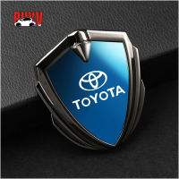 สติกเกอร์โลหะ BuyV สำหรับรถยนต์ Toyota ตราสัญลักษณ์รถโลหะเครื่องประดับตกแต่งตัวรถโลโก้อุปกรณ์เสริมสำหรับ Toyota GT86 Yaris RAV4 Rush Vigo Revo Crown