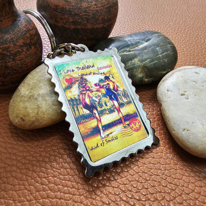 Thailand Keychain Tourist Spots Culture Souvenir Key Holder Gifts