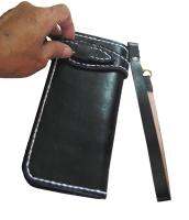 BestCare ( Vintate ) Black Thai Clutch Black Wallet Genuine Leather For you คุ้มเกินราคา หนังแบบหนา วินเทจ สไตล์   กระเป๋าทรงยาวหนังวัวเเท้ วินเทจ สใตล์ เย็บด้วยด้ายสีขาว ดูเด่นบนพื้นหนัง สีดำ