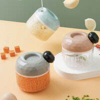 Mini Food Chopper ถ้วยปั่นบดอาหารมือดึงแบบพกพา ใบมีด 3 ใบสแตนเลส 304