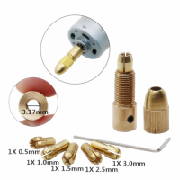 หัวจับดอกสว่าน 0.5-3.0 มิลลิเมตรชุดสว่านไฟฟ้าทองเหลือง