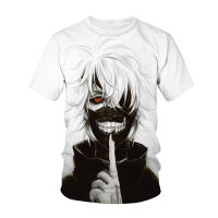 Kaneki Ken อะนิเมะเสื้อยืดแฟชั่นผู้ชายผู้หญิงขนาดใหญ่ T เสื้อ hip hop สไตล์ชายหญิง T เสื้อ O-Neck Tee เสื้อ