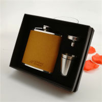 6 oz Brown leather hip flask hip flask ,Free Personalized Engraved ,Groom or Groomsman or Best man gift , Birthday gift