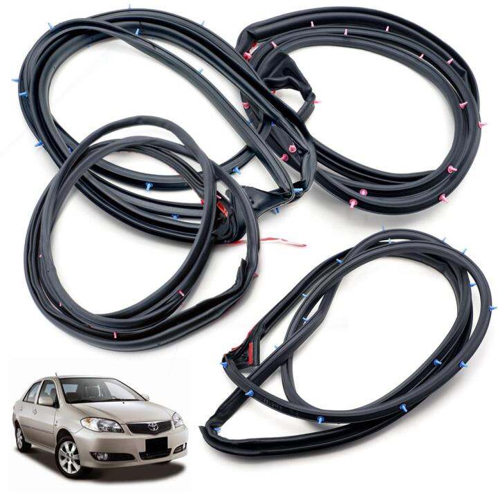 set-4-door-rubber-weatherstrip-seal-for-toyota-vios-ncp42-sedan-2003-2006