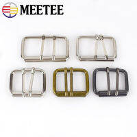 Meetee 410จุด405060มิลลิเมตรโลหะเข็มขัดขาคู่ลูกกลิ้งหัวเข็มขัดเสื้อเว็บสายรัดปรับเทียม DIY กระเป๋า L Eathercraft อุปกรณ์เสริม