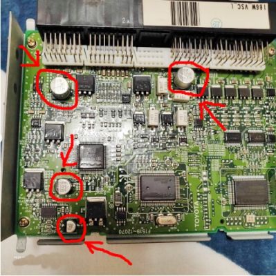 ชุดซ่อมกล่อง ABS&amp;VSC&amp;TRC TOYOTA ALTIS 2001-2007 ตัว 1.8G อัลติสหน้าหมู ไฟแทรคชั่น ไฟABS ไฟVSC โชว์  (  คาปาซิเตอร์ )