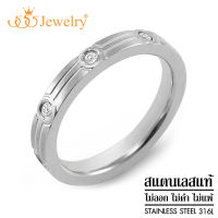 555jewelry แหวนแฟชั่น สแตนเลส สตีล ดีไซน์สวยงาม รุ่น MNR-103T - แหวนสวยๆ แหวนผู้หญิง