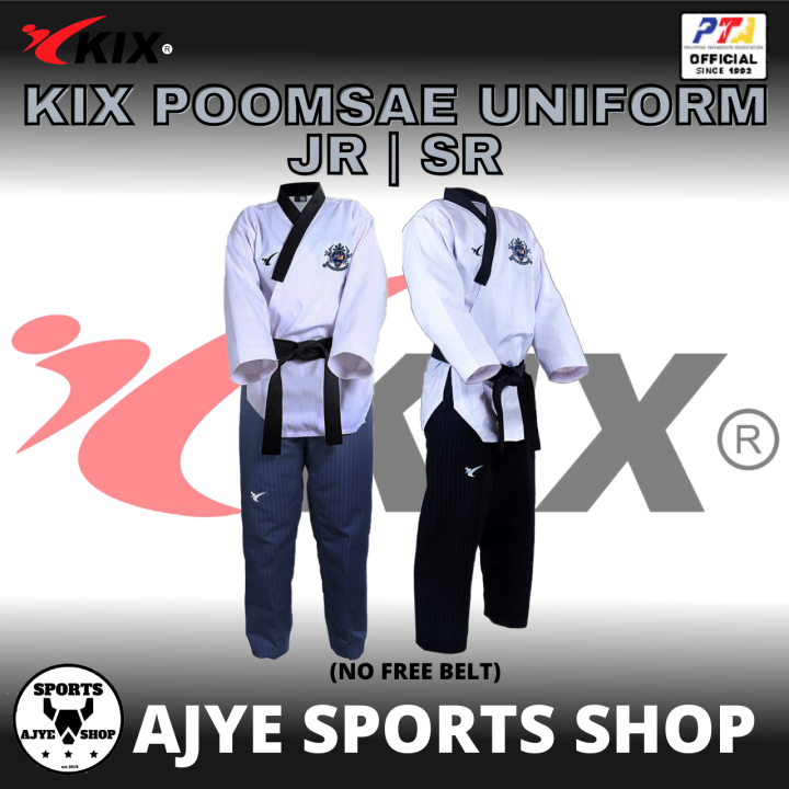 KIX TAEKWONDO POOMSAE UNIFORM JR AND SR (NO FREE BELT) Lazada PH