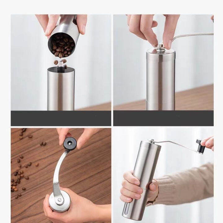 เครื่องบดกาแฟมือสแตนเลส-อุปกรณ์บด-สแตนเลส-สำหรับ-เมล็ดบดกาแฟสด-stainless-steel-hand-coffee-grinder-simpler