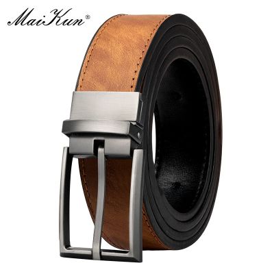 【CC】 Cintos de couro reversíveis Maikun para homens cintos marrom calças cinto designer masculino café