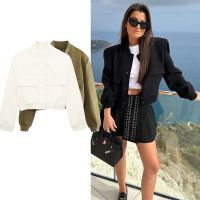 2023 Spring New Jacket Woman Fashion Bomber Coats Long Sleeve With Pockets Outerwears Coats Casual Coat