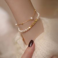 Light Luxury A Few Taels Of Crushed Silver Natural Freshwater Pearl Bracelet Female Niche High-End Sense Beaded Non Fading