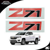 สติ๊กเกอร์ติดรถ สติ๊กเกอร์  z71 Sticker  เชฟโรเลต โคโร่นาโด่ สี แดง-ดำ Chevrolet Coloradoจำนวน 2ชิ้น 2ประตู 4ประตู ปี2012-2017 ขนาด 36.58*10.5