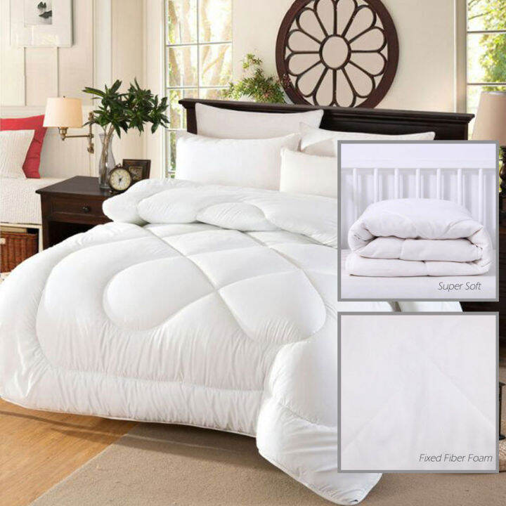 Double Size Hotel Quality Plain White Comforter Duvet Filler , Bed Comforter Kumot Makapal
