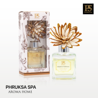 PHRUKSA SPA ดอกไม้หอมปรับอากาศ กลิ่น เฟรนช์ วนิลา 80 มล. (Flower Diffuser 80 ml. French Vanilla)|ก้านไม้หอม|ดอกไม้ดูดน้ำหอม |น้ำหอมบ้าน | Fragrance Oil